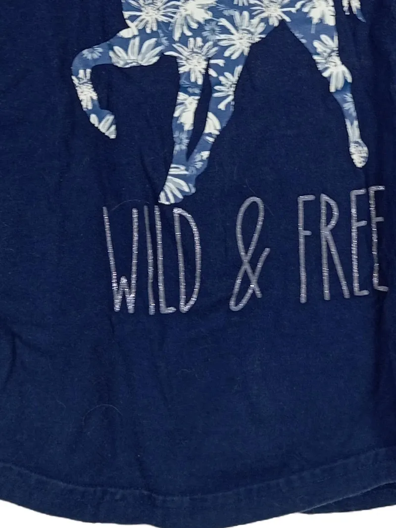 Ernsting's family Langarmshirt Mädchen Pferd Wild & Free Gr. 134-140 Blau 4