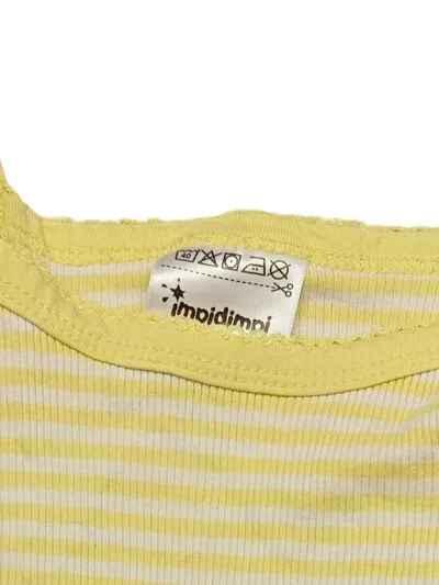 Impidimpi Baby Body Mädchen Gr. 62/68 Gelb Gestreift Träger Baumwolle