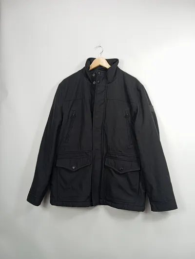 CANDA Herren Jacke Outdoorjacke Casual Schwarz Gr. 50;L Polyester Stehkragen