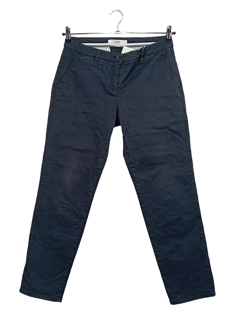 BRAX Damen Stoffhose Chino Blau Gr. 36 Baumwolle Stretch Casual 1