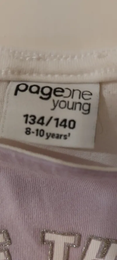Pageone Young Mädchen Top Gr. 134/140 Meerjungfrau Glitzer Lila Weiß