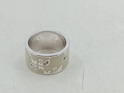 Swarovski Damen Ring Gr. 60 Silber Emaille Strass Modern Bandring