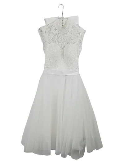 Lakshmigown Brautkleid Damen Gr. 38 Weiß Spitze Tüll Hochzeit