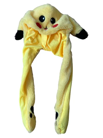 Pokémon Pikachu Plüschmütze mit beweglichen Ohren Gelb Kinder