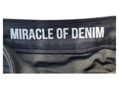 Miracle of Denim Damen Jeans Skinny Fit Schwarz Gr. 26/32 Stretch