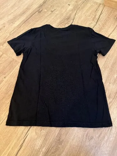 PUMA Damen Sport T-Shirt Schwarz Gr. S Logo-Print Baumwolle