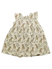Feetje Baby Mädchen Kleid Leoparden Gr. 62 Beige Baumwolle 1