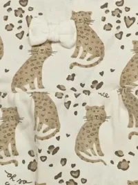 Feetje Baby Mädchen Kleid Leoparden Gr. 62 Beige Baumwolle 2