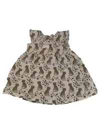 Feetje Baby Mädchen Kleid Leoparden Gr. 62 Beige Baumwolle 4