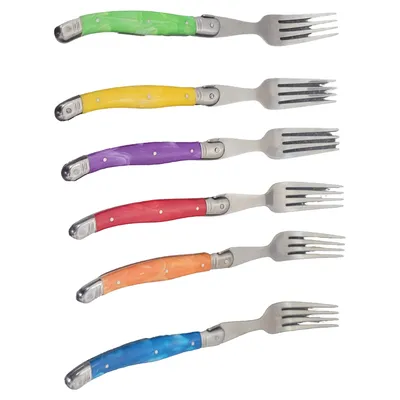 Royalty Line Gabel Set 6tlg. Bunt Abstrakt 22cm Edelstahl Kunststoff