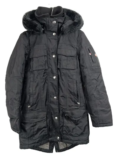Wellensteyn Schneezauber Damen Parka Winterjacke Gr. XS Schwarz Fellkapuze