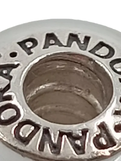 Pandora Charm Damen Weiß Glas Murano Silber 925 Punkte Bead Armband