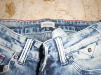 Tommy Hilfiger Damen Jeans Biker Style W26/L32 Acid Wash Blau Denim 2