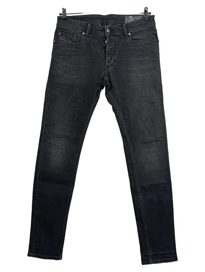 Diesel Herren Jeans Regular Fit Baumwolle Stretch Grau W32 L33