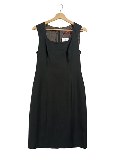 s.Oliver Selection Damen Businesskleid Etuikleid Schwarz Gr. 36 Ärmellos