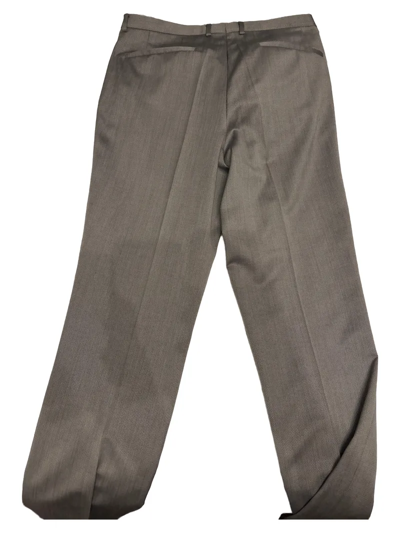 Hugo Boss Anzughose Herren Grau Wolle Business Gr. 50 Strukturmuster 2