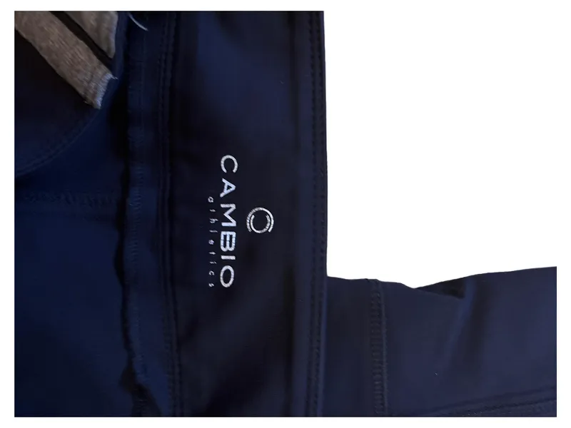 Cambio Damen Stoffhose Streifen Freizeit Blau Gr. W29/38/M L29 4