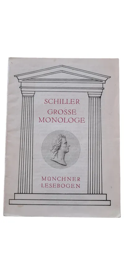Friedrich Schiller Grosse Monologe Taschenbuch Klassische Literatur Drama