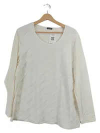 Gerry Weber Langarmshirt Damen Gr. 46 Beige Struktur Elegant 1