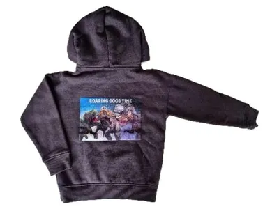 Tom Tailor Kinder Hoodie Kapuzenpullover Gr. 104-110 Grau Dinosaurier