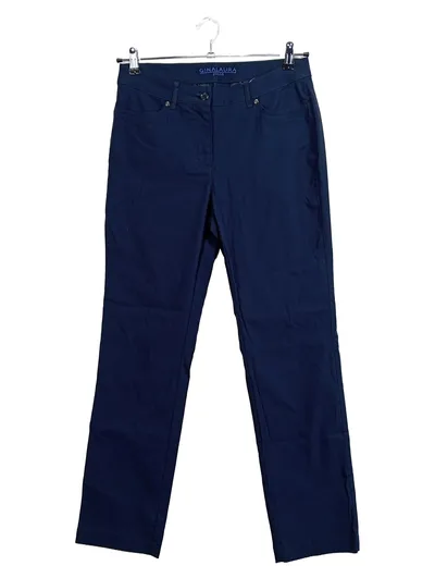 GINA LAURA Julia Damen Hose Straight Leg Blau Gr. 38 Viskose