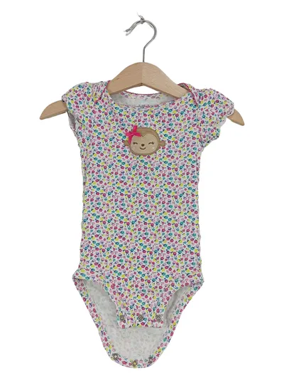 Child of Mine Carter's Baby Body Mädchen Gr. 62 3-6 Monate Blumen Affe