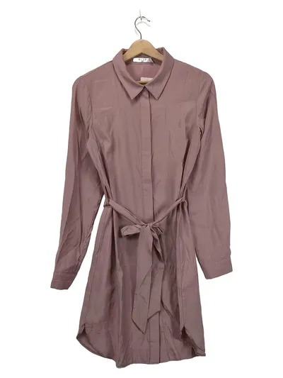 NA-KD Damen Blusenkleid Hemdkleid Rosa Gr. 36/S Bindegürtel