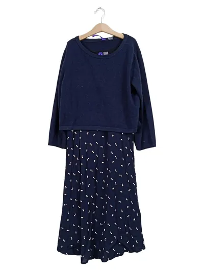Seraphine Damen Freizeitkleid Gr. 38 Dunkelblau Punkte Stillkleid