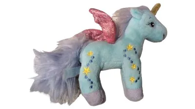 Die Spiegelburg Einhorn Kuscheltier Türkis Glitzer Flügel Sterne 12cm