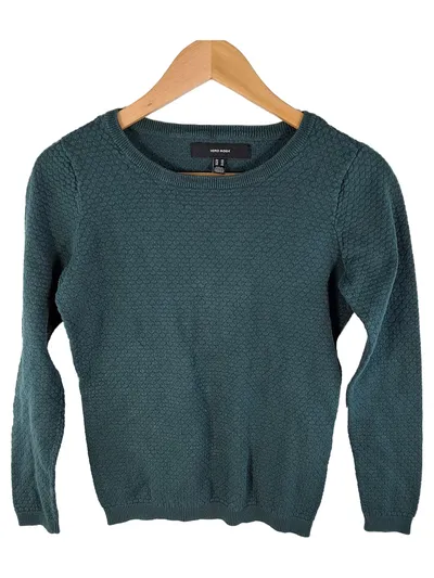 Vero Moda Pullover Damen Strukturmuster Petrol Baumwolle Gr. XS