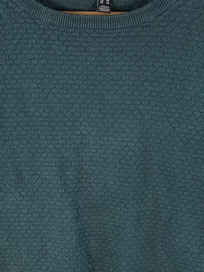 Vero Moda Pullover Damen Strukturmuster Petrol Baumwolle Gr. XS