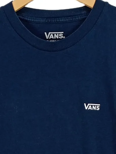 Vans Herren T-Shirt Gr. S Blau Logo Classic Fit Baumwolle