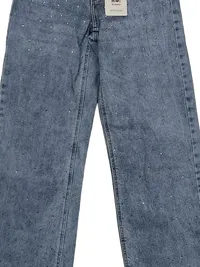 Cars Jeans Mädchen Jeans Straight Leg Strasssteine Blau Gr. 140 2