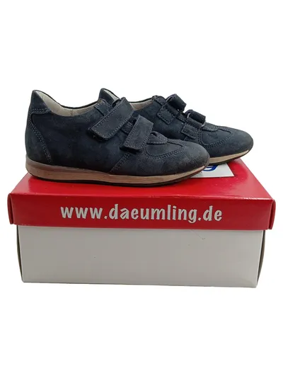 Däumling Kinder Sneaker Low Blau Wildleder Klett Gr. 26 Jungen