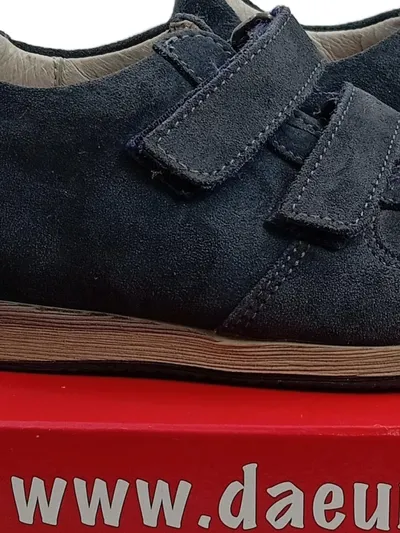 Däumling Kinder Sneaker Low Blau Wildleder Klett Gr. 26 Jungen