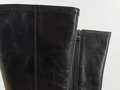 MINOZZI Damen Leder Stiefel Elegant Schwarz Gr. 39