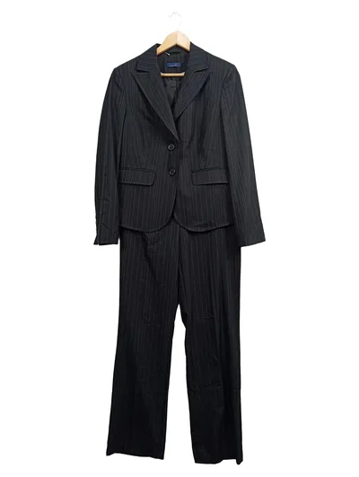Mariposa Damen Hosenanzug Nadelstreifen Schwarz Gr. 40 Business