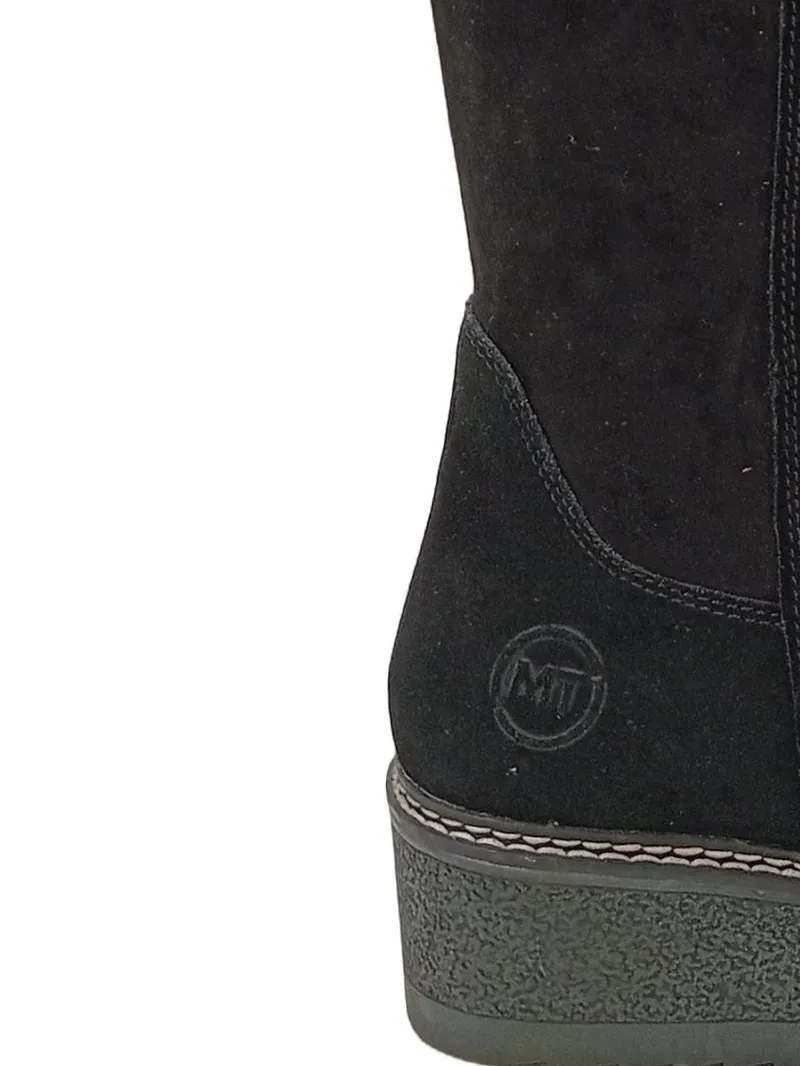 Marco Tozzi Damen Stiefel Gr. 38 Schwarz Wildleder Overknee Plateau 4
