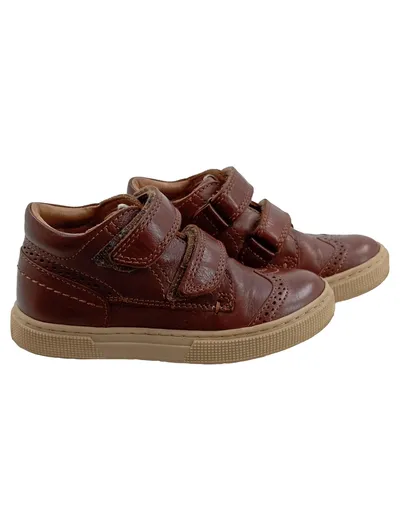 Bellybutton Kinder Leder Sneaker Braun Klettverschluss Gr. 30
