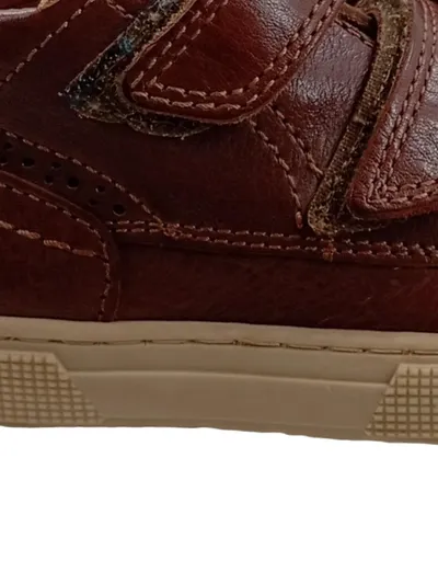 Bellybutton Kinder Leder Sneaker Braun Klettverschluss Gr. 30