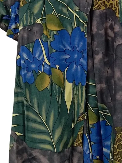 Lady Plus Damen Hemd Rock Set Gr. 46/3XL Tropisch Viskose Vintage