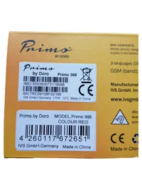 Doro Primo 366 Tastentelefon Senioren Handy Großtasten Notruf Rot 2