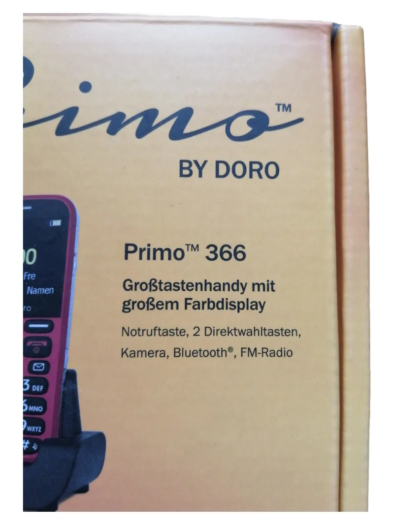 Doro Primo 366 Tastentelefon Senioren Handy Großtasten Notruf Rot 3