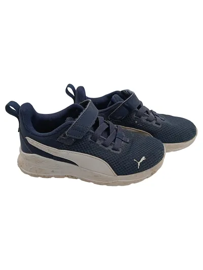 PUMA Kinder Sneaker Low Gr. 29 Blau Klettverschluss Sportschuhe