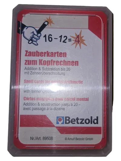 Betzold Zauberkarten Kopfrechnen Mathe Lernspiel Addition Subtraktion Rot