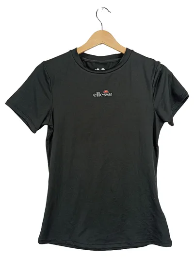 Ellesse Damen Sport T-Shirt Schwarz Gr. 36/S Logo Fitness Shirt