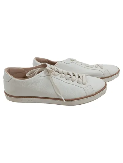 Massimo Dutti Herren Sneaker Low Leder Weiß Gr. 40 Casual