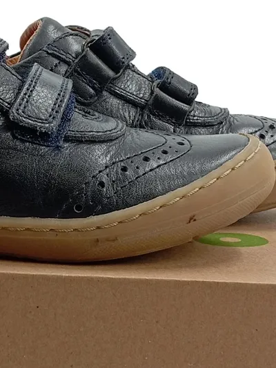 Froddo Kinder Leder Halbschuhe Klettverschluss Blau Gr. 29 Jungen