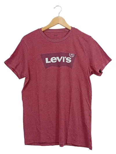 Levi's Herren T-Shirt Batwing Logo Print Baumwolle Rot Gr. M