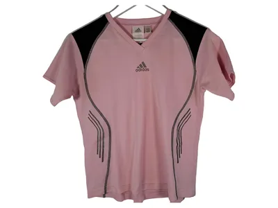 Adidas Damen Sport Shirt Gr. 40/L Rosa Schwarz Funktionsshirt